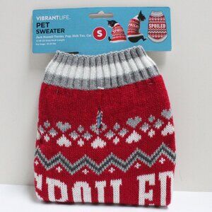 Vibrant Life Small 10 - 20 lb. Spoiled Multi Color Graphic Pet Sweater